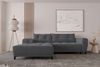 99rooms Massimo Ecksofa Cordstoff POSO Graphit mit Schlaffunktion Links Bild 2