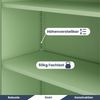 Vitrinenschrank abschließbar AMELIA - Glastüren, 5 Ebenen | Büroschrank aus Stahl Aktenschrank mit Glasfenster Metallschrank Mehrzweckschrank, 185x90x40cm Pastellgrün Bild 4