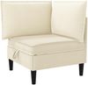 vidaXL Wohnzimmergarnitur 5 pcs Creme Stoff 3413781 Bild 4