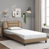 vidaXL Bettgestell mit LED ohne Matratze "Hvar" Cappuccino-Braun 100x200 cm 3213917 Bild 4