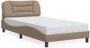 vidaXL Bettgestell mit LED ohne Matratze "Hvar" Cappuccino-Braun 100x200 cm 3213917 Bild 5