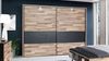 FORTE Jakobina Kleiderschrank, Holzwerkstoff, Schwarz/Braun, 269,9 x 210,5 x 61,2 cm Bild 2