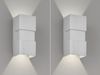 LED Außenwandleuchte 2er SET Silber mit Up and Down Licht - 7x15cm Bild 3