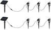 2er Set Solar Gartenstrahler auch per USB aufladbar mit je 3 Spots, L: 6,2 Meter Bild 2