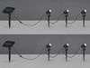 2er Set Solar Gartenstrahler auch per USB aufladbar mit je 3 Spots, L: 6,2 Meter Bild 3