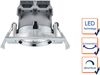 LED Einbaustrahler Decke 4er Set eckig schwenkbar dimmbar Chrom glänzend 5,5W Bild 3