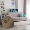Dmora Pouf Azelia, Mehrzwecksessel, Sitzsack, Hockerhocker, Made in Italy, 70x70 h110 cm, Beige Bild 2