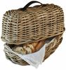 Mirabeau Brotkasten Brotbox Gioialetto braun, Rattan, Henkel: 100% Rindsleder Bild 2