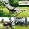 Skandika Campingstuhl Toras mit Fußablage und mit Auflage, 2-in-1 Liegefunktion (Max. Benutzergewicht 120 kg, Gewicht: 4,7 kg), verstellbare Rückenlehne, leicht, Klappstuhl mit Getränkehalter Bild 2