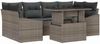 vidaXL Gartensofa-set mit Speicher mit Kissen 7 pcs Grau Poly-Rattan 3348935 Bild 2