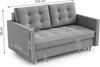 AX LIVING Spaxton 2 Sitzer Sofa Klein 155 cm Bernstein mit Schlaffunktion Bild 3