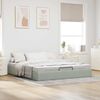 vidaXL Ottoman-Bett ohne Matratze Hellgrau 160x200 cm Samt 3310973 Bild 3