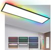 Nettlife LED Panel Deckenleuchte Dimmbar RGB 100x25 24W Backlight Tageslichtlampe Büro, Dimmbar mit Fernbedienung, LED fest integriert, RGB Farbwechsel, für Werkstatt Flur Küche Wohnzimmer Bild 5
