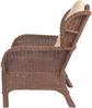 Rattansessel, Ohrensessel, Nostalgie-Sessel, handgeflochten, mit Kissen Bild 2