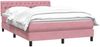 vidaXL Boxspringbett mit Matratze Rosa 160x210 cm Samt 3316508 Bild 3