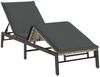 vidaXL Sonnenliege mit Auflage Hellgrau Poly Rattan 4104084 Bild 5