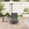vidaXL Sonnenliege mit Auflage Hellgrau Poly Rattan 4104084 Bild 3