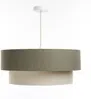 BPS Koncept 061-115-50 Hängeleuchte BOHO ELEGANT E27 1x40W Stoff strukturiert auf PVC-Kunststoff grau, weiß H:91cm Ø50cm dimmbar Bild 2