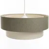 BPS Koncept 061-115-50 Hängeleuchte BOHO ELEGANT E27 1x40W Stoff strukturiert auf PVC-Kunststoff grau, weiß H:91cm Ø50cm dimmbar Bild 5