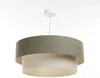BPS Koncept 061-115-50 Hängeleuchte BOHO ELEGANT E27 1x40W Stoff strukturiert auf PVC-Kunststoff grau, weiß H:91cm Ø50cm dimmbar Bild 4