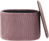 Pouf RICHLAND Rosa Samtstoff 55 cm 35 cm Bild 5