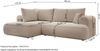 Selsey 'Ovo' Ecksofa mit Schlaffunktion, Ottomane rechts, Bouclé Creme Bild 5