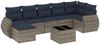 vidaXL 8-teiliges Gartensofa-Set mit Kissen, grau, Polyrattan 3221690 Bild 2