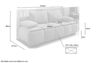 JOB 'Reno' Schlafsofa, Chenille greige, 213 x 101 x 86 cm Bild 4