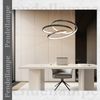 ZMH Hängelampe Esstisch Pendelleuchte Schwarz - LED Esstischlampe 55W Hängeleuchte Dimmbar 50CM Esszimmerlampe Modern Pendellampe mit Fernbedienung Wohnzimmerlampe Hängend für Wohnzimmer Schlafzimmer Bild 2