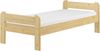 Einzelbett Bettrahmen 90x200 Bett Kiefer natur Massivholzbett Futonbett Rollrost 60.39-09 Bild 3