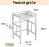 Rutaqian Waschmaschinenunterschrank für Waschmaschine & Wäschetrockner,bis 250kg, 73 x 63 x 105 cm Weiß Höhenverstellbar Wäschetrocknerständer Regal über Waschmaschine Bild 3