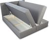 Boxspringbett Best mit 2 Bettkästen, Doppelbett mit Bonell-Matratze und Topper, Polsterbett, Bett (Blau (Vidar 83), 160 x 200 cm) Bild 2