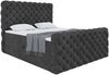 MEBLINI Boxspringbett DUKE 200x200 cm mit Bettkasten - H3/Schwarz Samt Polsterbett - Doppelbett mit Topper & Taschenfederkern-Matratze Bild 2