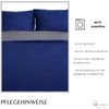 Microfaser Wende-Bettwäsche mit Reißverschluss, für Einzel- und Doppelbett 200 x 200 cm + 2x 80 x 80 cm Bild 4