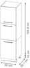 Herdumbauschrank Fame-Line Schwarz gestreift 60 cm Vicco Bild 3