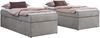 Boxspringbett 90x200 Polsterbett ZERO 90 Einzelbett ohne Kopfteil, inkl. Stauraum & Multipocket-Matratze, Hotelbett - Hellgrau Velvet - H4 - Topper Visco Bild 4