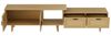 PXloue Lowboard TV-Schrank mit Viel Stauraum (Türen und 2 Schublade), Breite 169 cm (Holzfarbe) Rattan-TV-Schrank Bild 4