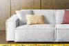 KAWOLA Sofa SAMU 2-Sitzer Stoff hellgrau 72 x 106 x 236 cm Bild 4
