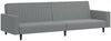 vidaXL Schlafsofa 2-Sitzer Hellgrau Samt 375937 Bild 2