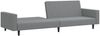 vidaXL Schlafsofa 2-Sitzer Hellgrau Samt 375937 Bild 4