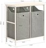 SoBuy BZR57-W Wäscheschrank, Stoff, Lackiert, Weiß, 77 x 80 x 38 cm Bild 3