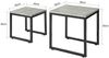 SoBuy FBT42-HG Set aus 2 Satztischen, Spanplatte, PVC-Furnier, Grau, 50 x 50 x 50 cm Bild 3