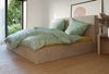 Mako Satin Bettwäsche orientalische Ornamente mint / gold Garnitur 240x220 + 2x 80x80 Bild 3