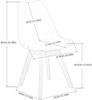 2er Set Esszimmerstühle mit Massivholz Buche Bein Skandinavisch Design Gepolsterter aus Leder Küchenstuhl Essstühle, Rauchrosa Bild 3
