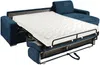 Vente-unique - CALITO Sofa SamtStoff Blau - B 223 cm152 cm x H 85 cm x L 298 cm Bild 4
