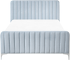 Bett mit Lattenrost Samtstoff LUNAN 120 x 200 cm Hellblau Bild 5