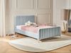 Bett mit Lattenrost Samtstoff LUNAN 120 x 200 cm Hellblau Bild 3