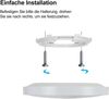 ZMH Deckenlampe LED Deckenleuchte Flach - Schlafzimmerlampe Dimmbar Kellerlampe Badlampe 30W IP44 Küchenlampe Flurlampe Ø28cm Rund Flach Badezimmerlampe mit Fernbedienung Wohnzimmer Bad Büro küche Bild 4