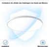 ZMH Deckenlampe LED Deckenleuchte Flach - Schlafzimmerlampe Dimmbar Kellerlampe Badlampe 30W IP44 Küchenlampe Flurlampe Ø28cm Rund Flach Badezimmerlampe mit Fernbedienung Wohnzimmer Bad Büro küche Bild 5