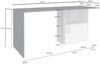 Dmora Schreibtisch Antioco, linearer PC-Schreibtisch, Mehrzweck-Bürotisch, platzsparender Schreibtisch, 100 % Made in Italy, 110 x 50 x 75 cm, glänzendes Weiß und Schiefer Bild 3